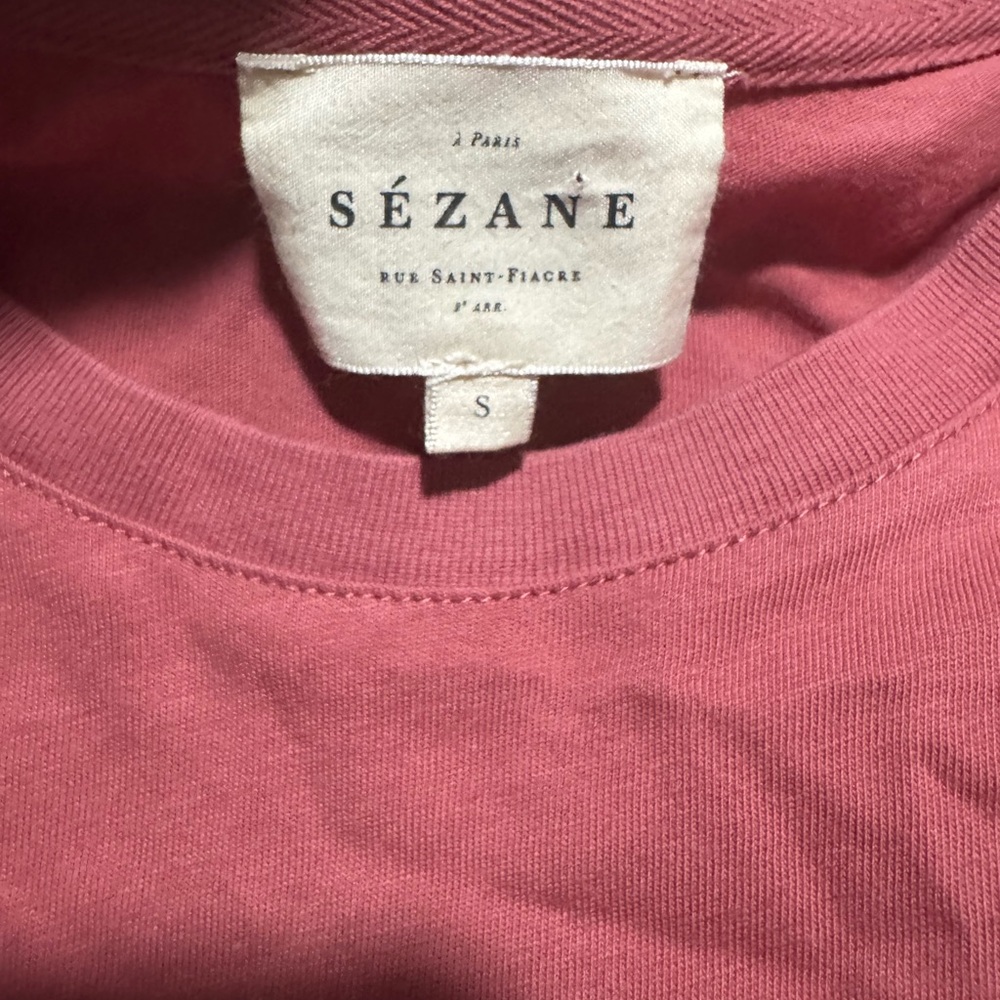Sezane Oh la la cotton tee S - Picture 6 of 7